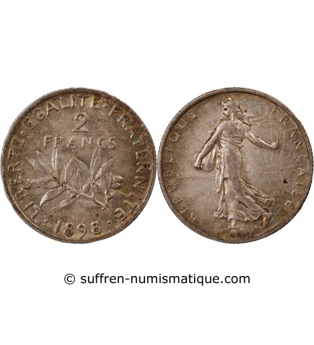 SEMEUSE - 2 FRANCS ARGENT 1898