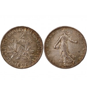 SEMEUSE - 2 FRANCS ARGENT 1898 2