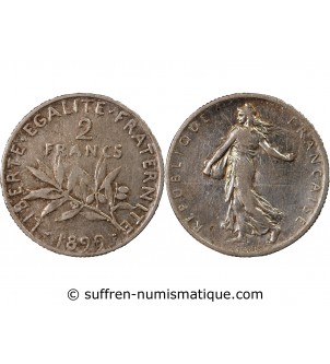 SEMEUSE - 2 FRANCS ARGENT 1899
