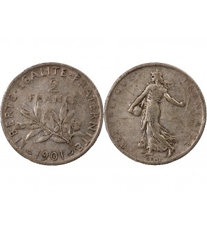 SEMEUSE - 2 FRANCS ARGENT 1901 2