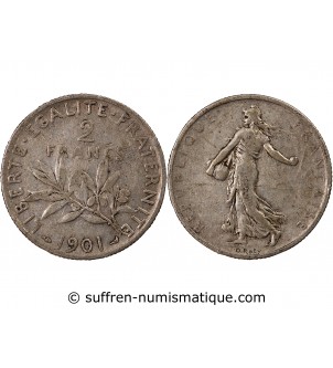 SEMEUSE - 2 FRANCS ARGENT 1901