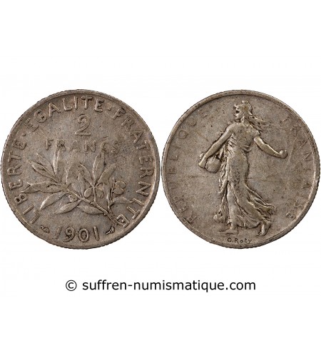 SEMEUSE - 2 FRANCS ARGENT 1901