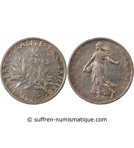 SEMEUSE - 2 FRANCS ARGENT 1905