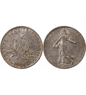 SEMEUSE - 2 FRANCS ARGENT 1908 2