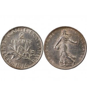 SEMEUSE - 2 FRANCS ARGENT 1914 2