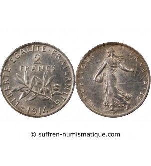 SEMEUSE - 2 FRANCS ARGENT 1914