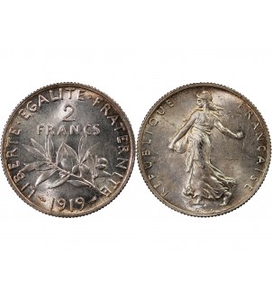 SEMEUSE - 2 FRANCS ARGENT 1919 2