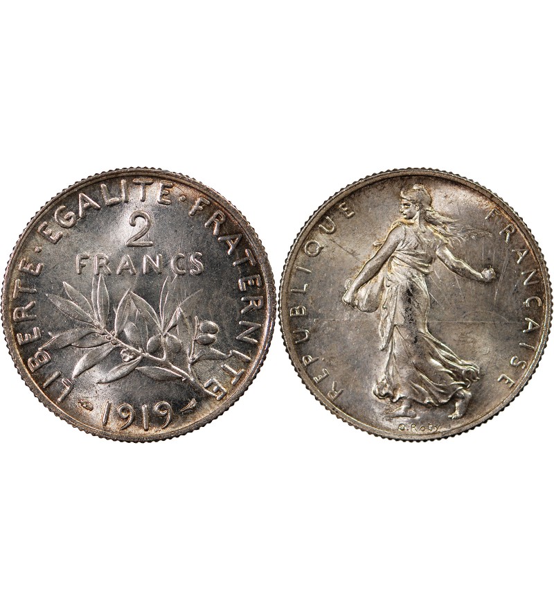 SEMEUSE - 2 FRANCS ARGENT 1919