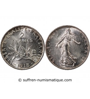 SEMEUSE - 2 FRANCS ARGENT 1918