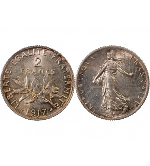 SEMEUSE - 2 FRANCS ARGENT 1917 2