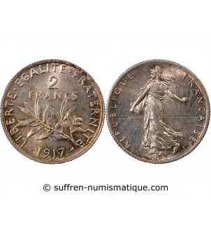 SEMEUSE - 2 FRANCS ARGENT 1917