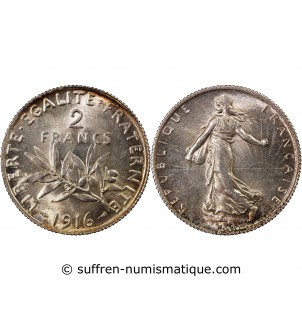 SEMEUSE - 2 FRANCS ARGENT 1916