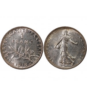 SEMEUSE - 1 FRANC ARGENT 1918 2