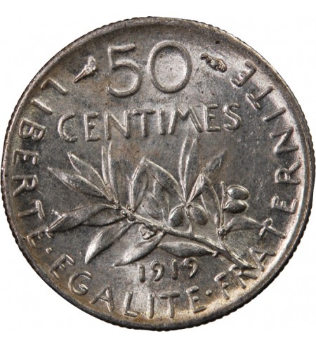 SEMEUSE - 50 CENTIMES ARGENT 1918