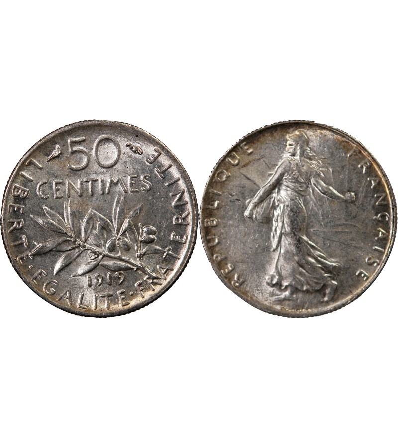 SEMEUSE - 50 CENTIMES ARGENT 1918