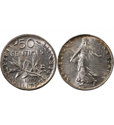 SEMEUSE - 50 CENTIMES ARGENT 1918
