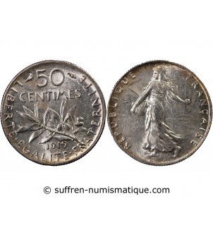SEMEUSE - 50 CENTIMES ARGENT 1918