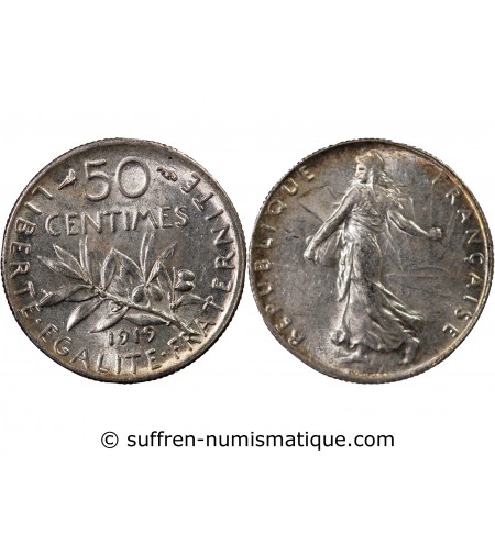 SEMEUSE - 50 CENTIMES ARGENT 1918