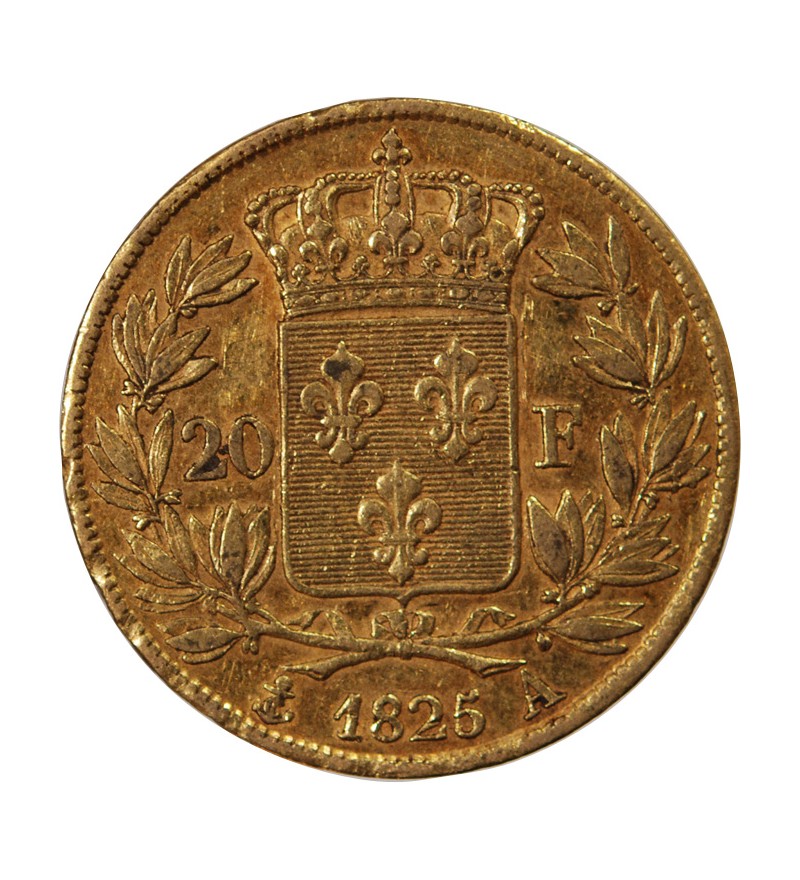 20 FRANCS OR CHARLES X 1825 A PARIS "4,5 Feuilles"