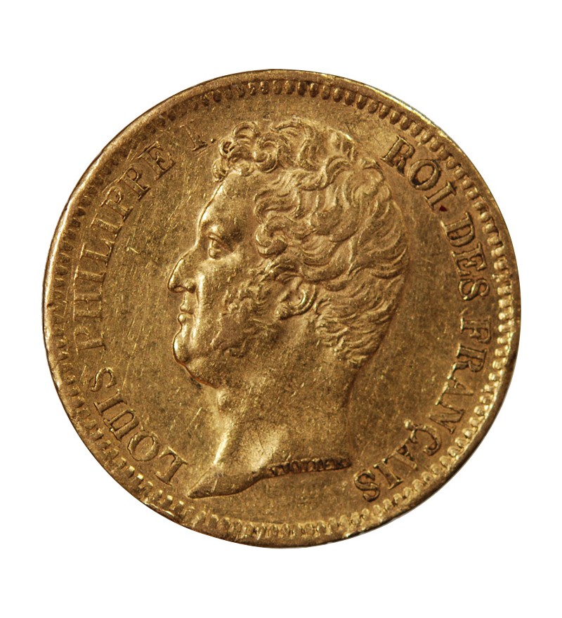 LOUIS PHILIPPE﻿ Ier - 20 FRANCS OR 1831 A PARIS "Tête Nue Tranche en Creux"﻿