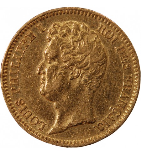 LOUIS PHILIPPE﻿ Ier - 20 FRANCS OR 1831 A PARIS "Tête Nue Tranche en Relief"﻿