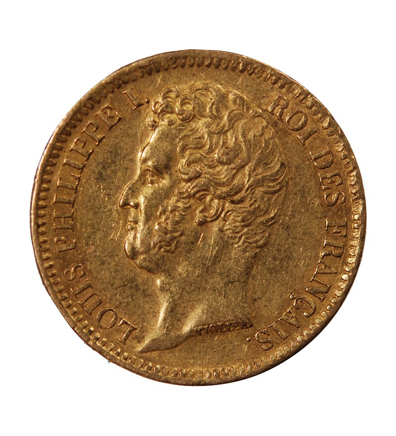 LOUIS PHILIPPE﻿ Ier - 20 FRANCS OR 1831 A PARIS "Tête Nue Tranche en Creux"﻿