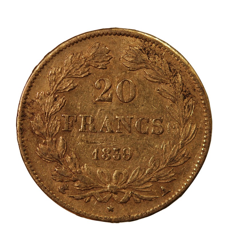 LOUIS PHILIPPE﻿ Ier - 20 FRANCS OR 1839 A PARIS﻿