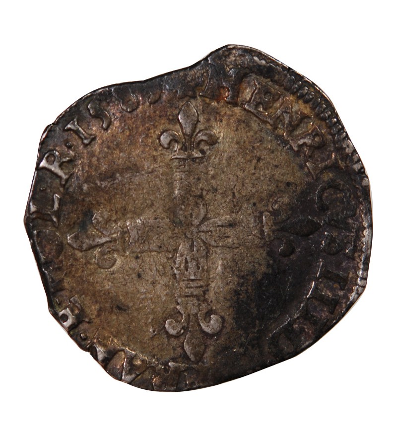 HENRI III - 1/4 ECU ARGENT 1583? L BAYONNE