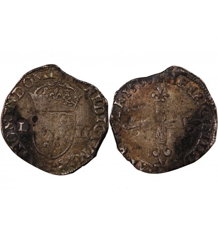 HENRI III - 1/4 ECU ARGENT 1583? L BAYONNE