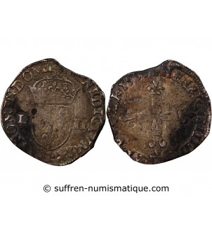 HENRI III - 1/4 ECU ARGENT 1583? L BAYONNE