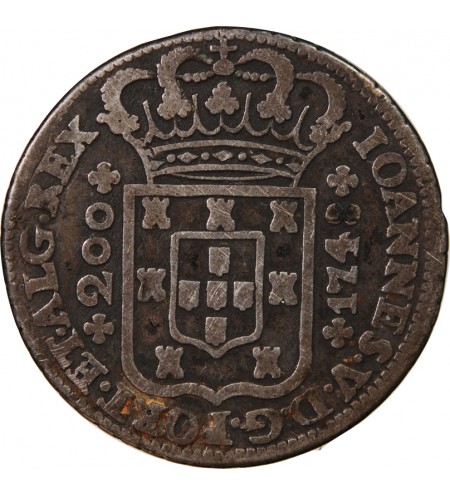 PORTUGAL, JEAN V - 12 VINTENS ARGENT 1748