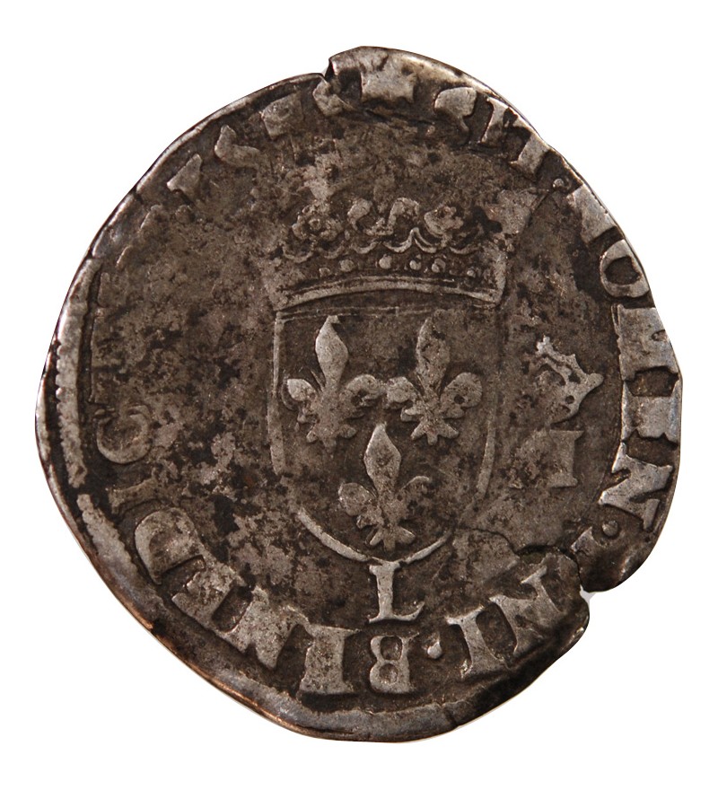 HENRI III - TESTON ARGENT 1576 L BAYONNE