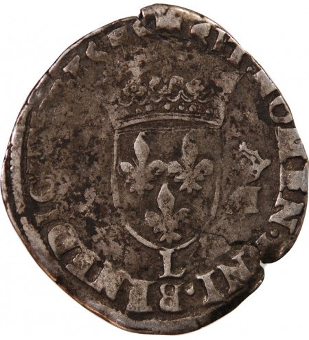 HENRI III - TESTON ARGENT 1576 L BAYONNE