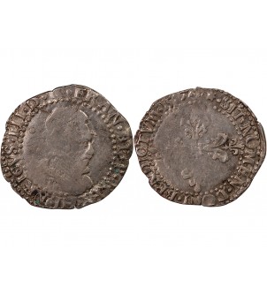 HENRI III - 1/4 FRANC ARGENT 1587 I LIMOGES 2