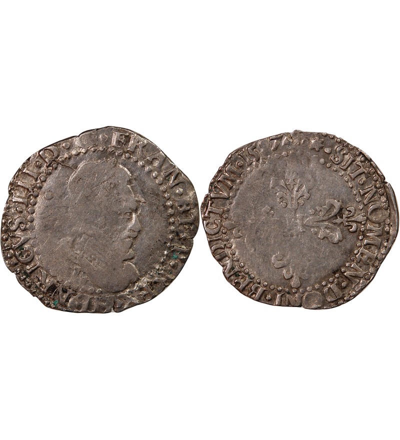 HENRI III - 1/4 FRANC ARGENT 1587 I LIMOGES
