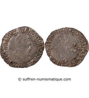 HENRI III - 1/4 FRANC ARGENT 1587 I LIMOGES