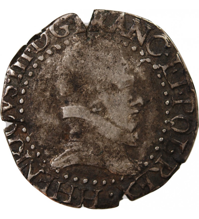 HENRI III - 1/2 FRANC ARGENT 1587 H LA ROCHELLE