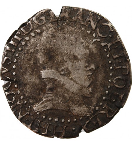 HENRI III - 1/2 FRANC ARGENT 1587 H LA ROCHELLE
