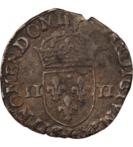 HENRI III - 1/4 ECU ARGENT 158? L BAYONNE
