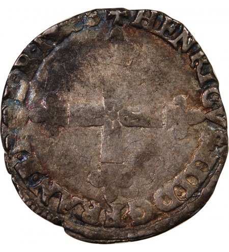 HENRI III - 1/4 ECU ARGENT 1588 L BAYONNE