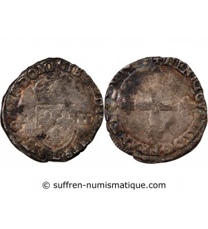 HENRI III - 1/4 ECU ARGENT 1588 L BAYONNE