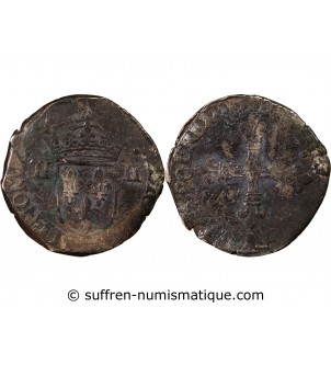 HENRI III - 1/4 ECU ARGENT 15?? L BAYONNE