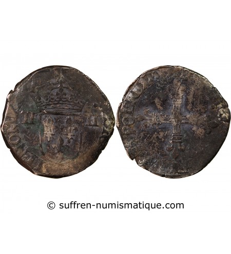 HENRI III - 1/4 ECU ARGENT 15?? L BAYONNE