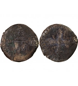 HENRI III - 1/4 ECU ARGENT 15?? L BAYONNE 2