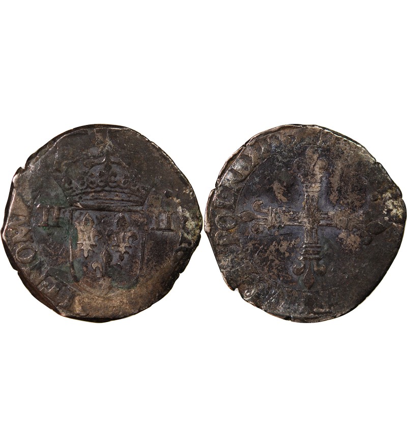 HENRI III - 1/4 ECU ARGENT 15?? L BAYONNE