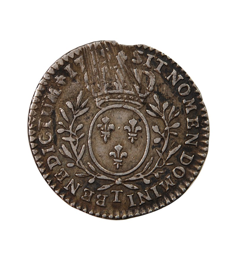 LOUIS XV - 1/10 ECU ARGENT 1735 T NANTES - R3