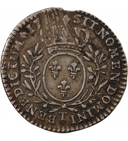 LOUIS XV - 1/10 ECU ARGENT 1735 T NANTES - R3