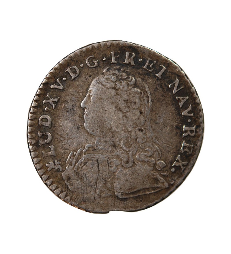 LOUIS XV - 1/10 ECU ARGENT 1735 T NANTES - R3