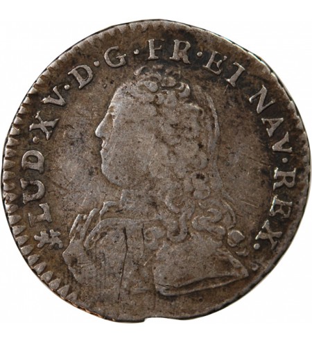 LOUIS XV - 1/10 ECU ARGENT 1735 T NANTES - R3