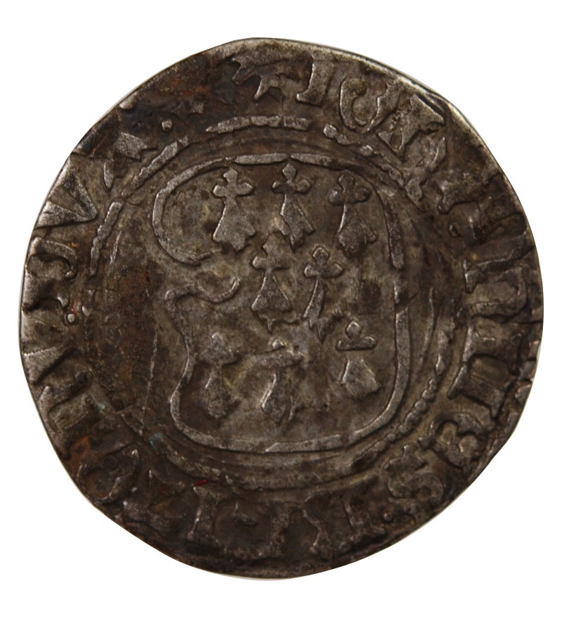 DUCHE DE BRETAGNE, JEAN V - BLANC A LA TARGE 1399 / 1442
